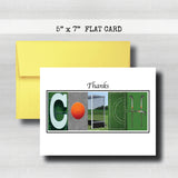 Field Hockey Blue Coach Thank You Card~ Cards ~ Flat Cards