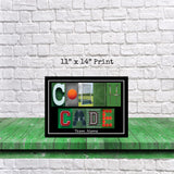 Field Hockey Name Letter Art