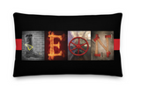 Firefighter Name Letter Art Pillow