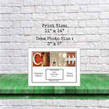 Football Coach Team Photo White Background