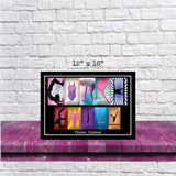 Gymnastics Name Letter Art