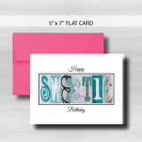 Sweet 16 Birthday Card ~  Cards ~ Teal Silver Black
