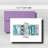 Sweet 16 Birthday Card ~  Cards ~ Teal Silver Black