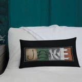 football letter art pillow