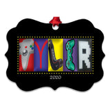 Video Letter Art Name Ornament Metal