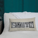 Letter Art Pillow Custom Black & White