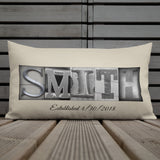 Letter Art Pillow Custom Black & White