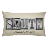 Letter Art Pillow Custom Black & White