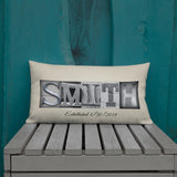 Letter Art Pillow Custom Black & White