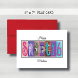 PERSONALIZED Sweet 16 Birthday Card ~  Cards ~ Aqua, Blue & Purple
