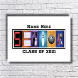 Senior Bowling Letter Art