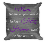 we know you'd be here today if heaven wasn't so far away