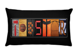 Basketball Name Letter Art Pillow Custom