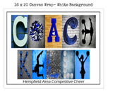 Cheerleader Coach Name Letter Art