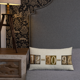 anniversary date pillow