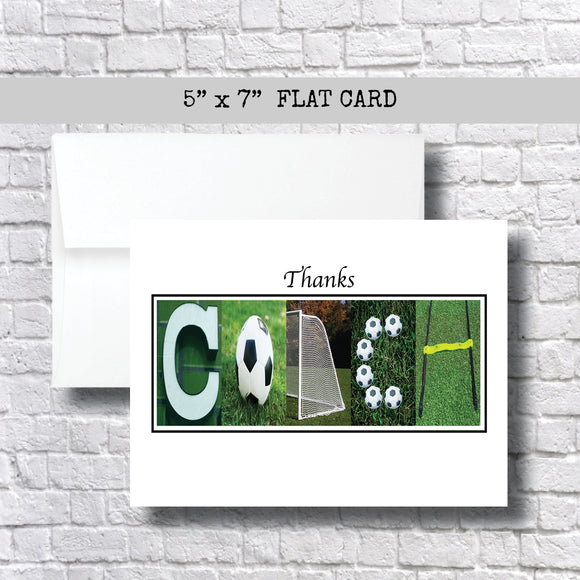 Soccer Coach Thank You Card~ Cards ~ Flat Cards