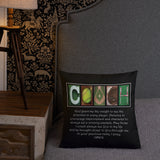 Softball Pillow for a coach -Bible Verse