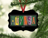 Softball Letter Art Name Ornament Metal
