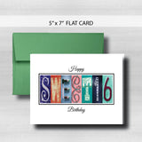 Sweet 16 Birthday Card ~  Cards ~ Bold Colors