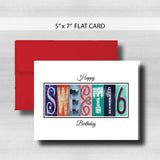Sweet 16 Birthday Card ~  Cards ~ Bold Colors