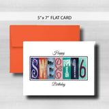 Sweet 16 Birthday Card ~  Cards ~ Bold Colors