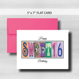 Sweet 16 Birthday Card ~  Cards ~ Bright Colors