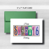 Sweet 16 Birthday Card ~  Cards ~ Bright Colors