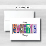 Sweet 16 Birthday Card ~  Cards ~ Bright Colors