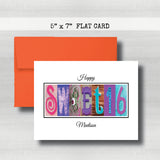 PERSONALIZED Sweet 16 Birthday Card ~  Cards ~ Aqua, Blue & Purple