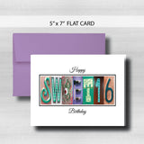 Sweet 16 Birthday Card ~  Cards ~ Teal Rose Gold