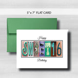 Sweet 16 Birthday Card ~  Cards ~ Teal Rose Gold
