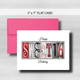 Sweet 16 Birthday Card ~  Cards ~ Red Black