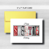Sweet 16 Birthday Card ~  Cards ~ Red Black