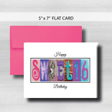 Sweet 16 Birthday Card ~  Cards ~ Aqua, Blue & Purple