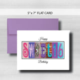 Sweet 16 Birthday Card ~  Cards ~ Aqua, Blue & Purple