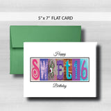 Sweet 16 Birthday Card ~  Cards ~ Aqua, Blue & Purple