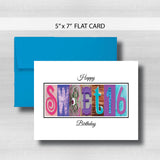 Sweet 16 Birthday Card ~  Cards ~ Aqua, Blue & Purple