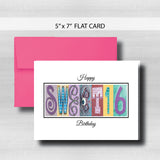 Sweet 16 Birthday Card ~  Cards ~ Pastel