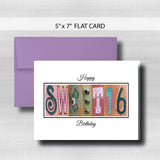 Sweet 16 Birthday Card ~  Cards ~ Pink Gold