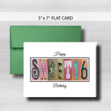 Sweet 16 Birthday Card ~  Cards ~ Pink Gold