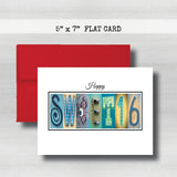 Custom Birthday Card ~  Cards ~ Blue & Yellow Gold