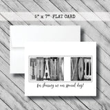 Will you be my flower girl Card -  Card - 5x7 - Teal/Aqua