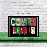 Tennis Coach Name Letter Art