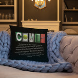 Tennis Coach Letter Art Pillow Bible Verse