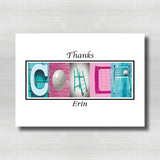 Volleyball Teal and Pink Coach Thank you