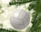 Volleyball Christmas Ornament Metal