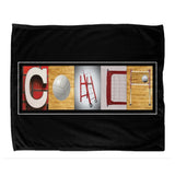 Volleyball Coach Fleece Blanket 50”x60”-RED