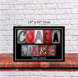 Wrestling Coach Name Letter Art