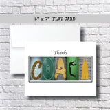Wrestling Green Coach Thank You Card~ Cards ~  Cards