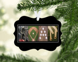 baseball letter art name ornament